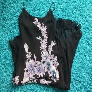 Vintage Raiment Fashions Inc New York Size Large Floral Beaded Dress Dress